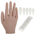 Miniatyrbild 2 av 8: Silikon Nagelträning Hand Flexibel Led Naglar Konst Övningshand Böjbar Mannequin Händer #01