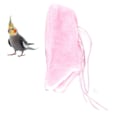 Miniatyrbillede 3 af 8: Bird Corner Fleece Blød Varmt Fløjl Lys Farve Vaskbar Holdbar Fugl Seng Varmer til Papegøje Undulat Kakadue Pink