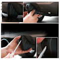 Miniatyrbillede 6 af 6: Universal Bagagerums Spoiler Hajfin Hale Nedre Bumper Lip Diffuser Splitter med Spænde Sort