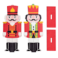 Miniatyrbild 2 av 2: Träfigurer i färg - Valnötssoldat - Juldekoration för skrivbordet - Julklapp Typ B