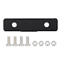Miniatyrbillede 1 af 2: L-formet Universal Modificeret Aluminium Bil Nummerplade Ramme Sort
