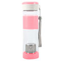 Miniatyrbillede 2 af 2: 550ML Bærbar Forseglet Lækagesikker Vand- og Te-Flaske Med Si til Rejse, Kontorbrug - Pink