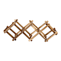 Miniatyrbilde 2 av 2: Klassisk Trevinhylle Flaskeholder Oppbevaring Hjemmebar Ornament Display Hylle For 5 Flasker