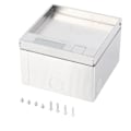Miniatyrbilde 2 av 8: Innbygd stikkontaktboks i rustfritt stål med to uttak, universell skrivebord/gulvstrømuttak AC250V 4000W