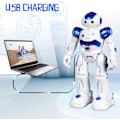 Miniatyrbild 4 av 7: Smart Leksak för Barn, APP-Kontrollerade Uppladdningsbara Robotleksaker, Interaktiva LED-Ögon Geststyrning, 200 Redigerbara Programfält, Rolig App för