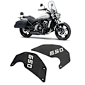 Miniatyrbillede 6 af 8: 2 stk. Motorcykel Side Cover Ramme Panel Plade Udskiftning til Kawasaki Vulcan S 650 2015‑2021 Sort