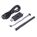 Pikkukuva 5 / 8: CC Debugger RF-järjestelmän ohjelmoija 2.405‑2.485GHz moduulilisävaruste antennilla ja USB-kaapelilla CC2540