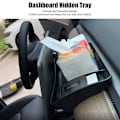 Miniatyrbilde 7 av 8: Bilens Dashbord Oppbevaringsboks TPE Materiale Bak Skjermen Svart Erstatning for Tesla Model 3 Y