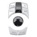 Miniatyrbillede 2 af 8: 6 stk. Central Control Multimedia Knap ABS Sølvbelagt til F20 F21 F22 F23 F87 F30 F31 F34 F35 F32 F33 F36 F82 F83 MAP-MEDOA