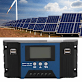 Pikkukuva 7 / 8: 12V 24V Aurinkoenergian Latausohjain Säädin 4 USB-Porttia 5V 2.5A Parametrien Säädettävä LCD-Näyttö Koti RV Vene 30A