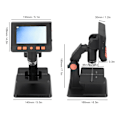 Miniatyrbilde 6 av 8: 4,3 tommers skjerm HD digitalt mikroskop med justerbar LED, 50X‑1000X forstørrelse, elektronisk kamera