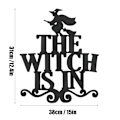 Miniatyrbillede 4 af 8: 5 stk Halloween Hængende Dørdekorationer Vægskilte THE WITCH IS IN til Fest Hjem