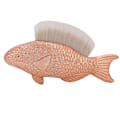 Miniatyrbillede 2 af 2: Multifunktionel Fisk Formet Negle Støv Fjerningsbørste Negle Rengøringsbørste Manikyr Værktøj (Grå)