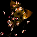 Miniatyrbild 5 av 7: Körsbärsblommor Ljusslinga Minnesfunktion, Batteridrivna Dekorativa Ljusslingor för Heminredning