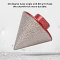 Miniatyrbilde 8 av 8: Diamantfasebit 60 grader 80 korn 48mm Fryserbor for keramikk marmor M14