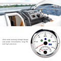 Pikkukuva 8 / 8: 85mm 0‑120MPH GPS-nopeussensori Mittarilla ja Kierroslukumittarilla 8000 RPM Ylinopeusvaroittimella LCD Punainen Taustavalo 12V/24V Autolle Veneelle ATV:lle Valkoinen