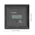 Miniatyrbillede 6 af 8: Tidsmåler Digital Display Timer Tidsmåler Måler 0‑999999H 59M til Industri 100‑240V AC