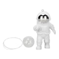 Pikkukuva 2 / 8: Akvaarion kelluva astronautti - söpö, ympäristöystävällinen, säädettävä PVC-kalatankikoriste pallolla ja köydellä, hopeinen naamio