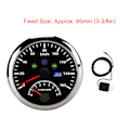 Miniatyrbillede 6 af 8: 85mm 160 km/t GPS Speedometer 0‑8000 o/min Turteller Måler LCD Rød Baggrundsbelysning til Bil Båd Yacht RV Lastbil Sort