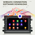 Miniatyrbilde 7 av 8: 7 tommers bilstereo for Android 12 berøringsskjerm GPS-navigasjon trådløs Bluetooth radio multimediaspiller erstatning