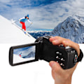 Miniatyrbillede 1 af 8: 2.7K 48MP Full HD Digital Videokamera 3.0 Tommer IPS Skærm 18x Digital Zoom Videokamera Camcorder med Fjernbetjening FHD F6
