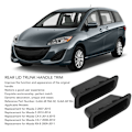 Miniatyrbilde 7 av 8: 2 stk Svarte Innvendige Baklukehåndtak Trim GJ6A 68 966 Erstatning For Mazda 3 5 CX‑5 CX‑7 RX‑8