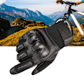 Miniatyrbild 6 av 8: Motorcykelhandskar Hård Knogskydd Andningsbara Bra Grepp Halksäkra Helhandske Powersports Handskar för Skogsbruk Tung Industri Svart XL