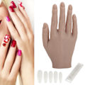 Miniatyrbild 1 av 8: Silikon Nagelträning Hand Flexibel Led Naglar Konst Övningshand Böjbar Mannequin Händer #01
