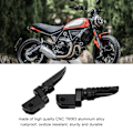 Miniatyrbillede 8 af 8: 2 stk. Motorcykel Forreste Fodstøtter CNC Aluminium Legering Fodstøtte Udskiftning til Aprilia RS660 RSV4 Tuono 660 V4 1100 Sort