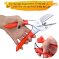 Miniatyrbild 5 av 7: Justerbar geringsax, 45-135 graders intervall, ergonomiskt mjukt grepp, utbytbara blad i rostfritt stål, säkerhetslås, idealisk för att skära plastföremål,