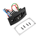 Miniatyrbillede 2 af 2: ON off ON Deluxe LED Rocker Bilge Pump Switch Panel & Circuit Breaker