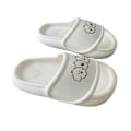 Miniatyrbillede 2 af 8: Kvinders Tykke Sål Slide Sandaler Anti-Skridsikker Komfortable Moderne Søde Dame-Tøfler til Sommer Hvid 38‑39 (Passer til 37-38 Størrelse Fødder at Bære)