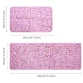 Miniatyrbild 1 av 2: 2-pack Chenille Halkskyddande Vattenabsorberande Halkskyddande Matta Badrum Vardagsrum (Rosa)