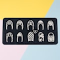Miniatyrbillede 1 af 2: Rustfrit Stål Rektangulær Neglekunst Stemplingsplade DIY Manicure Trykning Billede Skabelon 6#