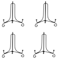Miniatyrbild 1 av 5: Eleganta Dekorativa Tallriksställ För Visning, Utrymmesbesparande Vikbar Design Metallramhållare, Bildstaffli, Bordskonstställ, För Böcker, Foton,