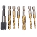 Miniatyrbillede 3 af 7: Tapsæt Metrisk Hexskaft Komposit Ti-belagt M3M10 Skæring Reparation Hardware Håndværktøj