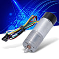 Miniatyrbillede 1 af 8: DC-Gearmotor med Encoder Hastighedsmåling Signal Feedback Smart Bil Dedikeret JGA25‑371DC12V 280RPM