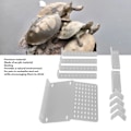 Miniatyrbilde 7 av 8: Transparent Skilpadde Solingsplattform Akryl Justerbar Oppheng Multifunksjonell Akvatisk Solingsplattform for Reptiler M