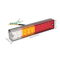 Miniatyrbillede 6 af 8: Par 12V 20LEDs Rektangulære Trailer Baglygter Vandtætte Bagside Markeringslys til RV Truck Camper