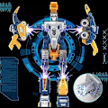 Miniatyrbild 2 av 8: Barnvänliga transformerande robotar, enkel DIY-montering, byggfordonsleksak med magneter, 5-i-1 dinosaurier eller robottransformationer, bästa födelsedagspresenten