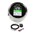 Miniatyrbillede 2 af 8: 85mm GPS Speedometer Km/h Knot MPH DC9‑32V TFT Skærm IP67 Vandafvisende Hastighedsmåler Universal til Biler Motorcykler Både Sort Skive Sølv Dæksel