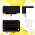 Miniatyrbild 6 av 7: Däcklampor Solcellsdrivna, Utomhus Trappstegslampor 4-pack, Högkvalitativ LED-plast, Solid Konstruktion, Vattentät IP65, Uppladdningsbart Batteri, Enkel