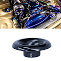 Miniatyrbilde 1 av 8: 73mm/2.9in Kort Ram Kaldluftinntak Turbo Horn Aluminium Velocity Stack Adapter Svart