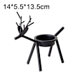 Miniatyrbild 2 av 5: Mångsidig Metall Ljusstake i Form av Ren, Fantastiskt Material Elegant Design För Heminredning, Perfekt Presentidé Juldekoration