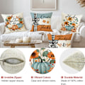 Miniatyrbild 4 av 5: Höst Utomhus Kuddfodral, Set om 4, Maskintvättbara, Thanksgiving Dekoration, Osynlig Dragkedja Design för Hemsoffan, 18x18 Tum