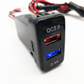 Miniatyrbillede 3 af 7: Dobbelt USB 2.0 Billader Hurtig Opladning 3.0 med Kortslutningsbeskyttelse