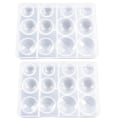 Miniatyrbilde 1 av 4: 2 stk. Cabochon Gem Silikonform, Klar Rund Silikonform for Laging Ørepynt Smykkeproduksjon Håndverksprosjekter M