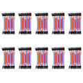 Miniatyrbillede 2 af 7: 10 stk. Jump Wire Han-Han Plastik Linjekabel 2,54 mm Elektroniske Komponenter 10 cm
