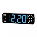 Miniatyrbild 1 av 5: Digital LED Väggbordsklocka, Stor LED-display med Automatisk Ljusstyrkedämpare, Multifunktionell Digital Timer för Studierum, Restauranger och