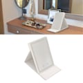 Miniatyrbillede 1 af 8: Rejse Spejl med Lys Bluetooth Højttaler LED 3 Farver Dæmpbar Bordmodel Foldbar Hvid
